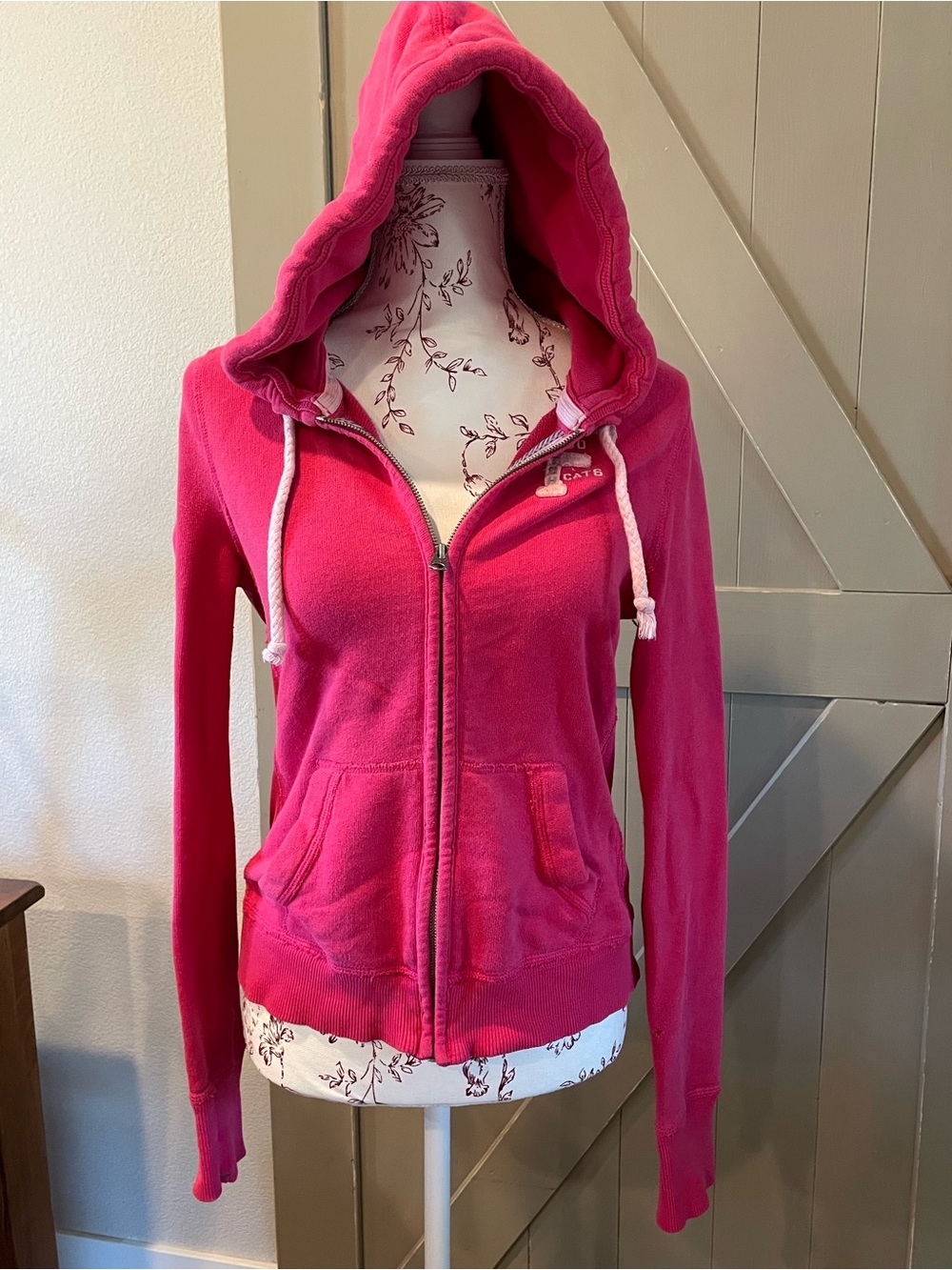 Abercrombie & Fitch Hot Pink Zip Hoodie